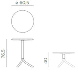 Nardi Spritz Table Ø60.5cm h:40/76.5cm 
