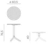 Nardi Step Table Ø60.5cm h:40/76.5cm 