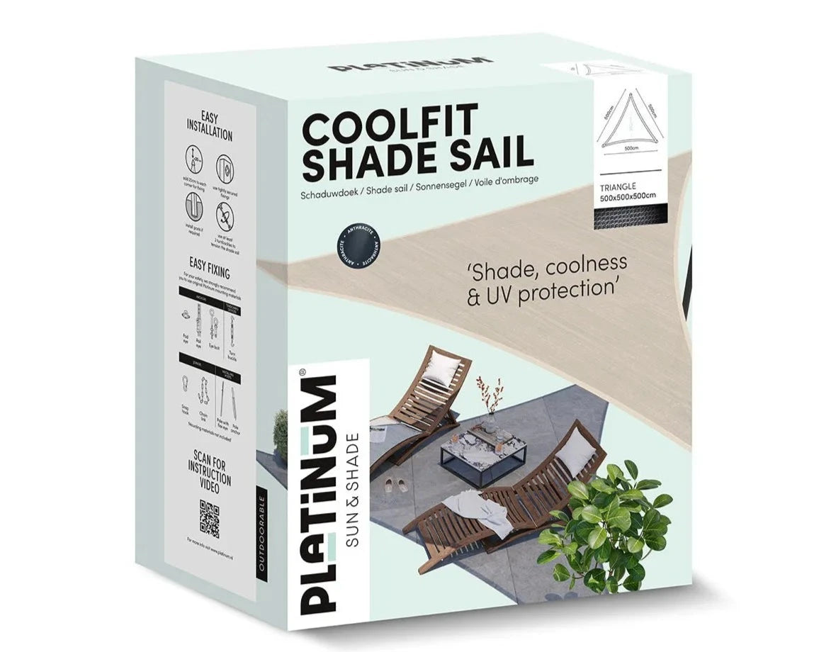 Platinum Coolfit Voile d'ombrage Triangulaire 5x5x5m 
