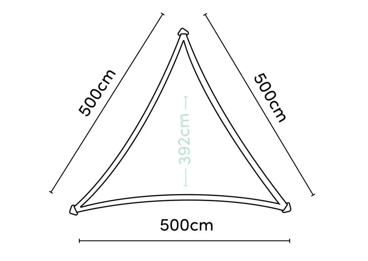 Platinum Coolfit Voile d'ombrage Triangulaire 5x5x5m 