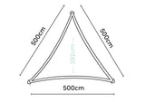 Platinum Coolfit Voile d'ombrage Triangulaire 5x5x5m 