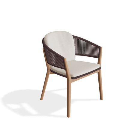 Royal Botania Carés Fauteuil repas teck, coussin non inclus Espresso ES 
