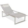 Royal Botania Ninix NNX195T Chaise longue Lounger Laqué Pebble PB - Toile Pearl Grey PG 