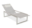 Royal Botania Ninix NNX195T Chaise longue Lounger Laqué Pebble PB - Toile Pearl Grey PG 