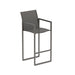 Royal Botania Ninix NNX43T Tabouret haut de bar Laqué Bronze BR - Toile Graphite GRP 