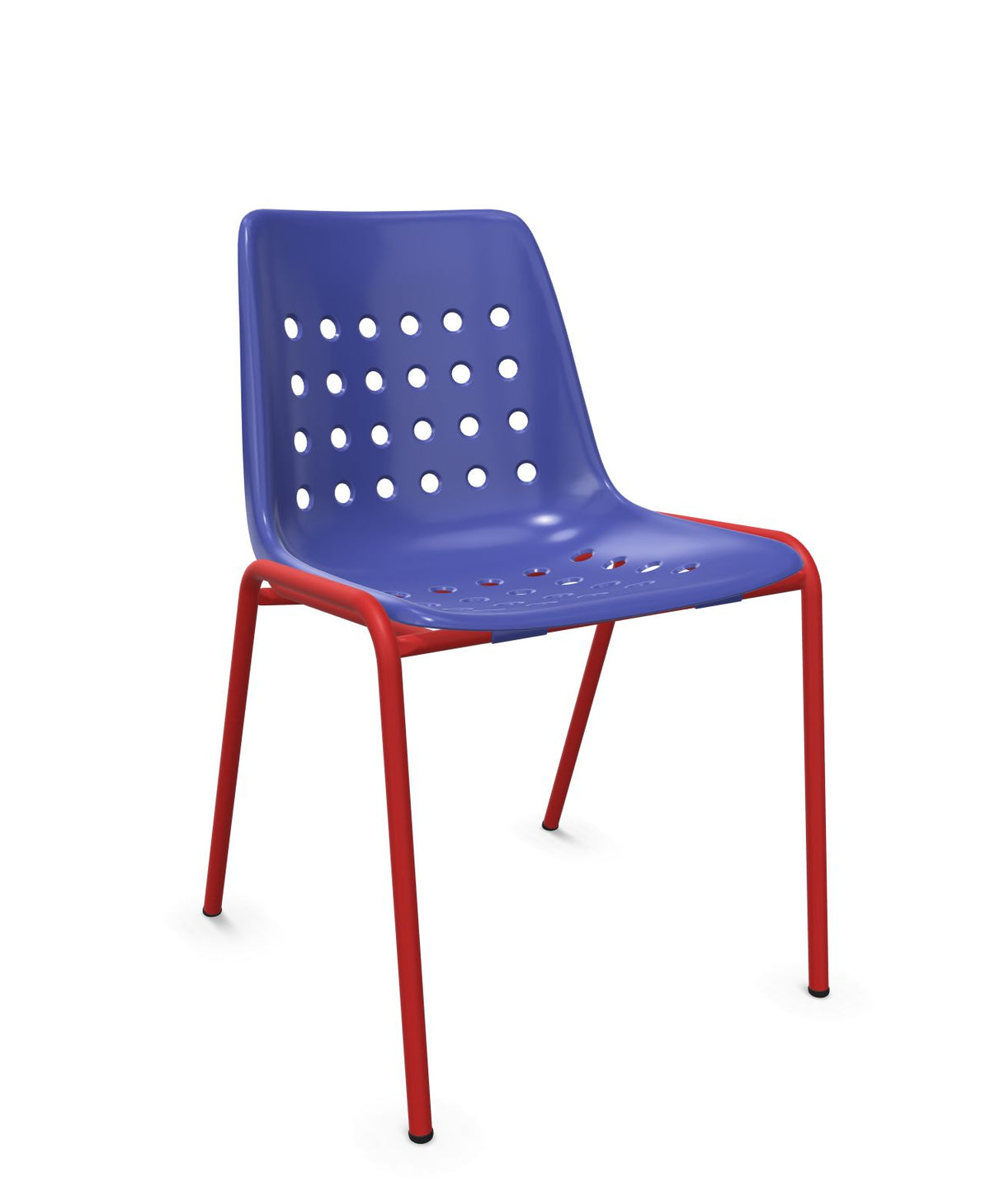 Schaffner Bermuda Chaise empilable Bleu 53 Rouge 30 