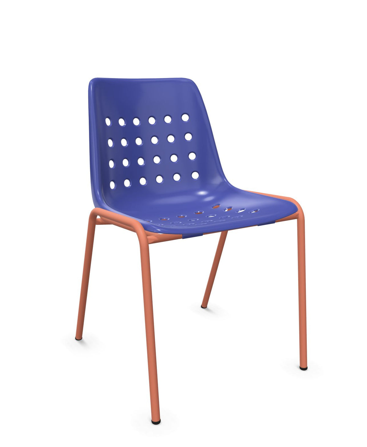 Schaffner Bermuda Chaise empilable Bleu 53 Terracotta 84 