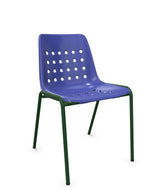 Schaffner Bermuda Chaise empilable Bleu 53 Vert Sapin 66 