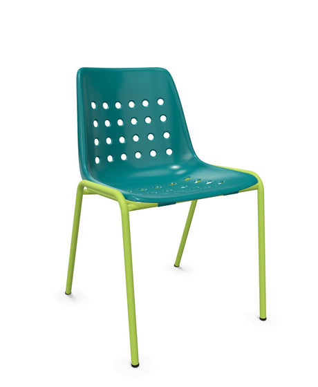 Schaffner Bermuda Chaise empilable Bleu Kali 56 Vert Clair 63 