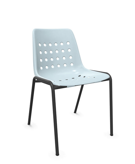 Schaffner Bermuda Chaise empilable Bleu Pastel 51 Anthracite 77 