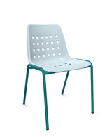 Schaffner Bermuda Chaise empilable Bleu Pastel 51 Bleu Kali 56 