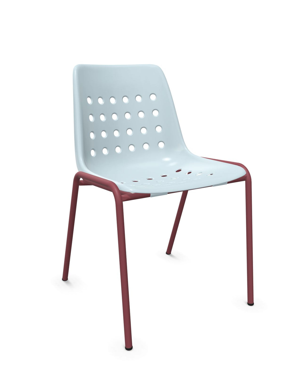 Schaffner Bermuda Chaise empilable Bleu Pastel 51 Bordeaux 38 