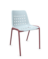 Schaffner Bermuda Chaise empilable Bleu Pastel 51 Bordeaux 38 