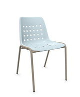 Schaffner Bermuda Chaise empilable Bleu Pastel 51 Champagne 85 