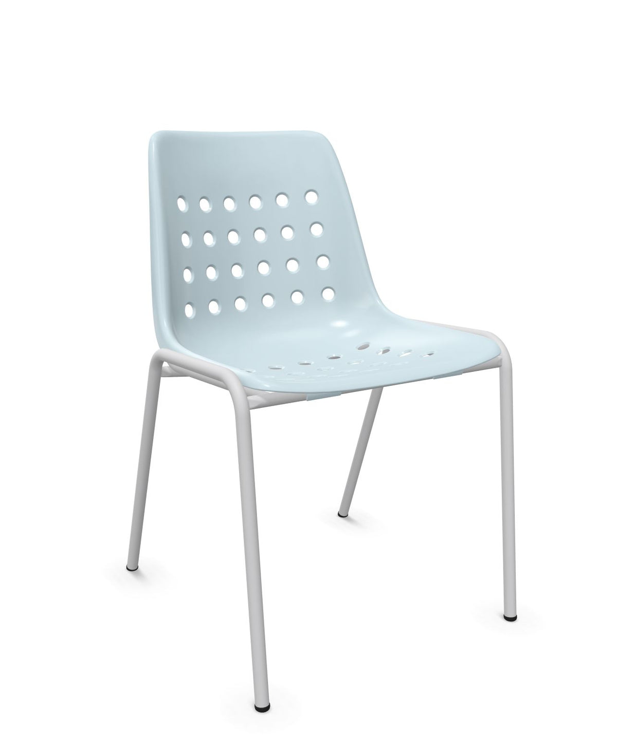 Schaffner Bermuda Chaise empilable Bleu Pastel 51 Gris Argent 78 