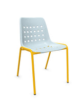 Schaffner Bermuda Chaise empilable Bleu Pastel 51 Jaune 11 