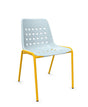 Schaffner Bermuda Chaise empilable Bleu Pastel 51 Jaune 11 