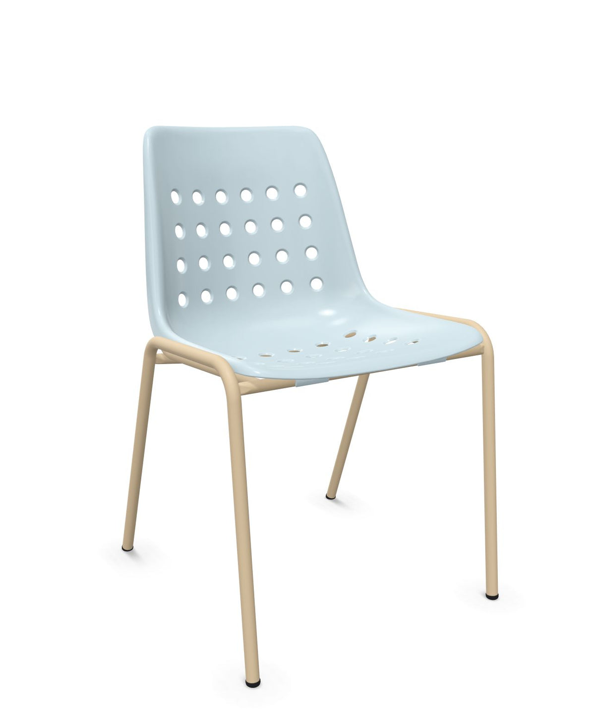 Schaffner Bermuda Chaise empilable Bleu Pastel 51 Marron Pastel 83 