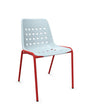 Schaffner Bermuda Chaise empilable Bleu Pastel 51 Rouge 30 