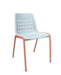 Schaffner Bermuda Chaise empilable Bleu Pastel 51 Terracotta 84 