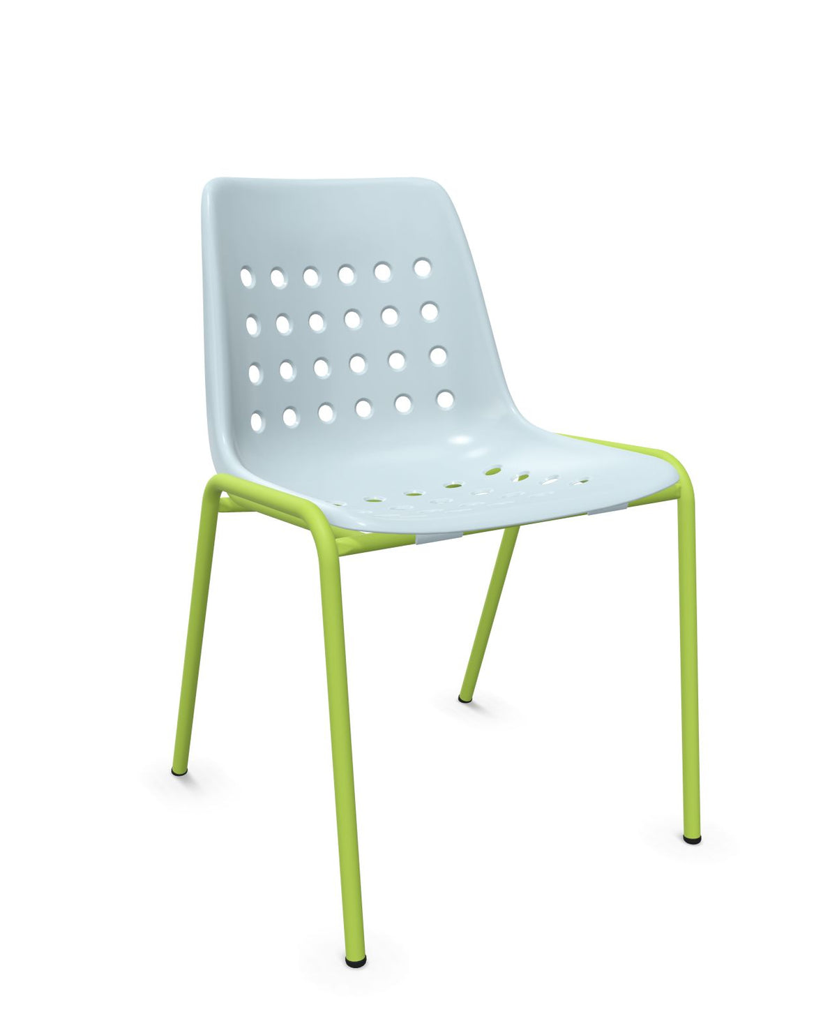 Schaffner Bermuda Chaise empilable Bleu Pastel 51 Vert Clair 63 
