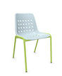 Schaffner Bermuda Chaise empilable Bleu Pastel 51 Vert Clair 63 