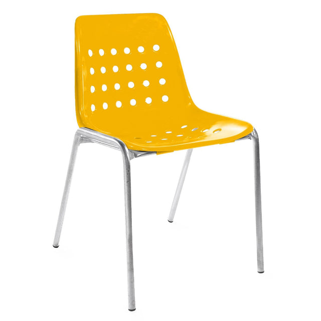 Schaffner Bermuda chaise empilable GALAXUS Galvanisé à chaud 02 Jaune 11 