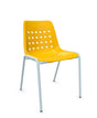 Schaffner Bermuda Chaise empilable Jaune 11 Bleu Pastel 51 