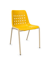 Schaffner Bermuda Chaise empilable Jaune 11 Marron Pastel 83 