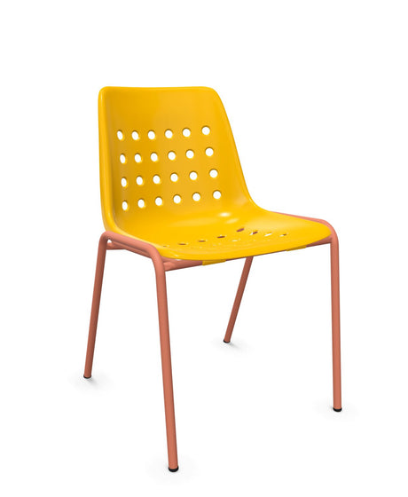 Schaffner Bermuda Chaise empilable Jaune 11 Terracotta 84 