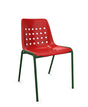 Schaffner Bermuda Chaise empilable Rouge 30 Vert Sapin 66 