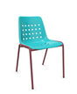 Schaffner Bermuda Chaise empilable Turquoise 58 Bordeaux 38 