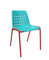 Schaffner Bermuda Chaise empilable Turquoise 58 Rouge 30 