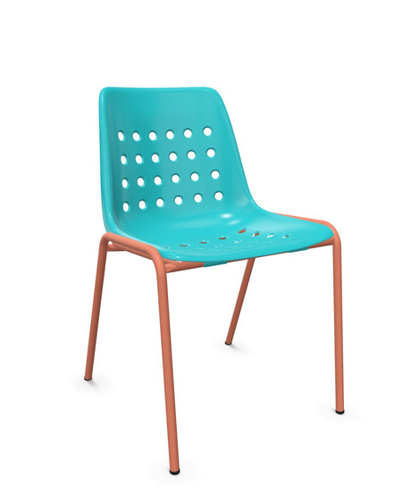Schaffner Bermuda Chaise empilable Turquoise 58 Terracotta 84 