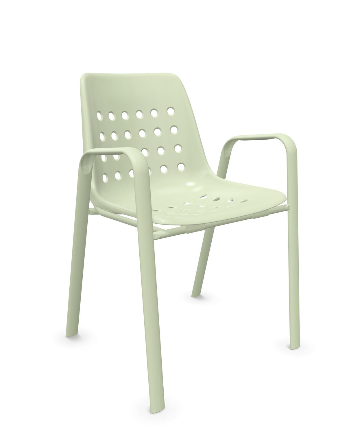 Schaffner Bermuda Fauteuil repas avec accoudoirs tubes ovales 