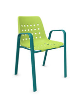 Schaffner Bermuda Fauteuil repas avec accoudoirs tubes ovales 