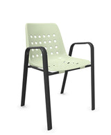 Schaffner Bermuda Fauteuil repas avec accoudoirs tubes ovales 