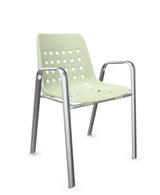 Schaffner Bermuda Fauteuil repas avec accoudoirs tubes ovales 