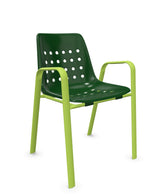 Schaffner Bermuda Fauteuil repas avec accoudoirs tubes ovales 