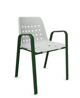 Schaffner Bermuda Fauteuil repas avec accoudoirs tubes ovales 