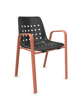 Schaffner Bermuda Fauteuil repas avec accoudoirs tubes ovales 