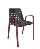 Schaffner Bermuda Fauteuil repas avec accoudoirs tubes ovales 