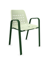 Schaffner Bermuda Fauteuil repas avec accoudoirs tubes ovales 