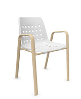 Schaffner Bermuda Fauteuil repas avec accoudoirs tubes ovales 