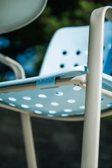 Schaffner Bermuda Fauteuil repas avec accoudoirs tubes ovales 