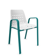 Schaffner Bermuda Fauteuil repas avec accoudoirs tubes ovales 