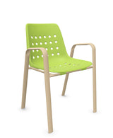 Schaffner Bermuda Fauteuil repas avec accoudoirs tubes ovales 