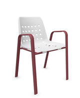 Schaffner Bermuda Fauteuil repas avec accoudoirs tubes ovales 