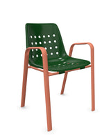 Schaffner Bermuda Fauteuil repas avec accoudoirs tubes ovales 