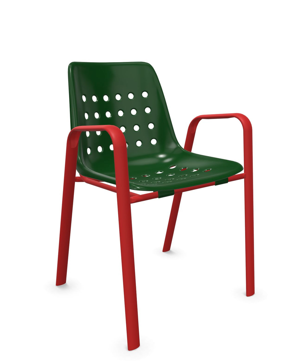 Schaffner Bermuda Fauteuil repas avec accoudoirs tubes ovales 